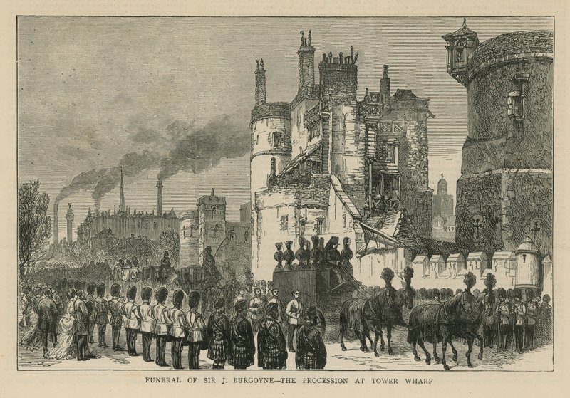 Sir John Fox Burgoynes begravelse af English School