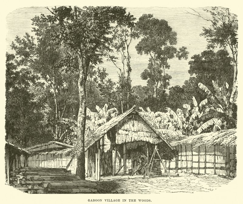 Gaboon Village in the woods  af English School