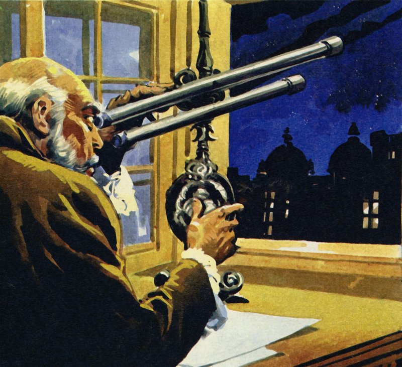 Galileo skabte et teleskop og opdagede fire Jupiters satellitter af English School