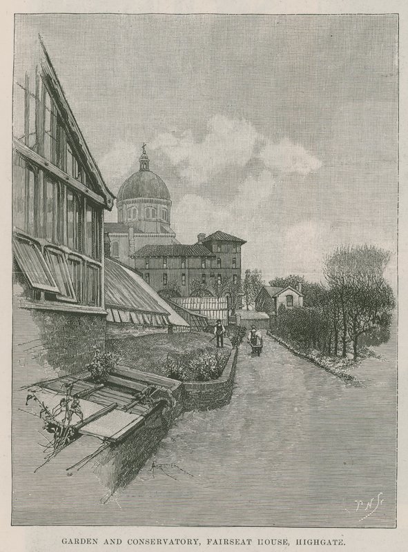 Have og udestue, Fairseat House, Highgate af English School