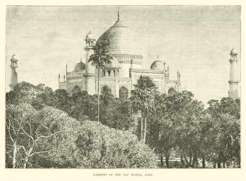 Haverne i Taj Mahal, Agra af English School