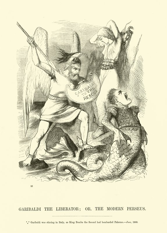 Befrieren Garibaldi; eller den moderne Perseus af English School