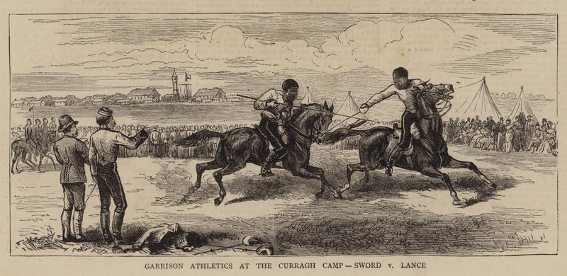 Garrison Athletics på Curragh Camp, Sword v Lance (gravering) af English School