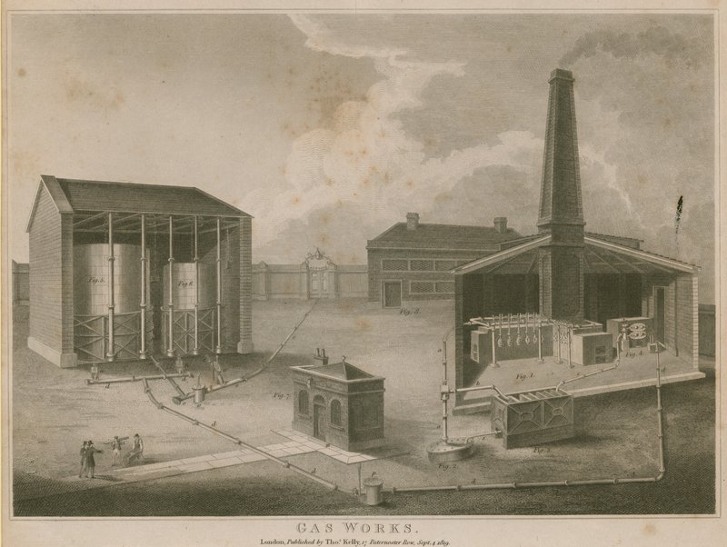 Gasværk, London af English School