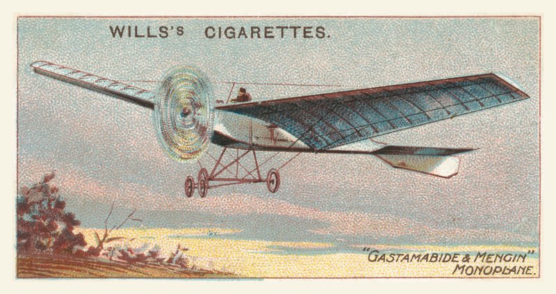 Gastamabid og Mengin Monoplane (chromolitho) af English School