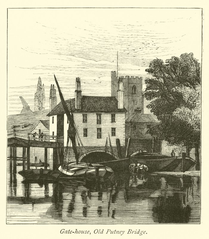 Gate-house, Old Putney Bridge  af English School