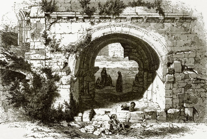 Porten til Johanniterriddernes hospital i Jerusalem af English School