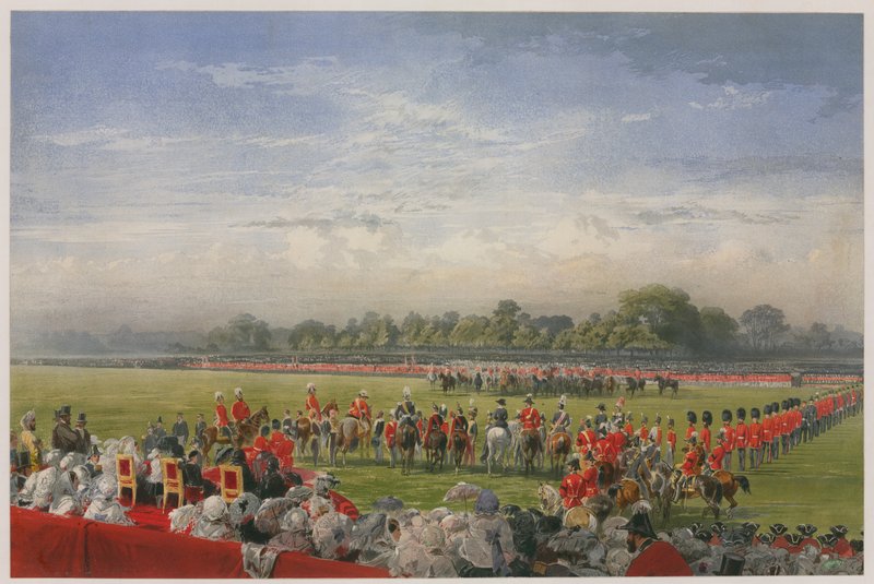Samling i Hyde Park, London af English School