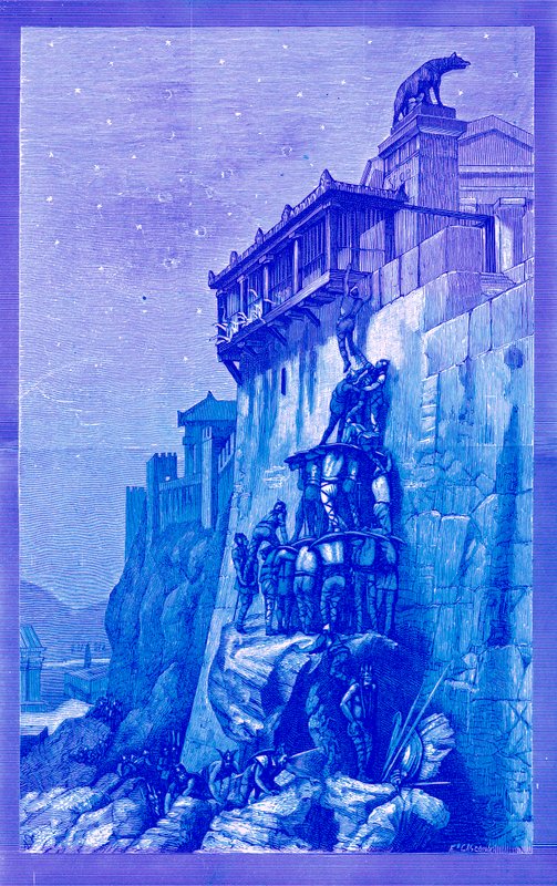 Geese of the Capitol, illustration fra History of Rome af Victor Duruy, udgivet 1884 (digitalt forbedret billede) af English School