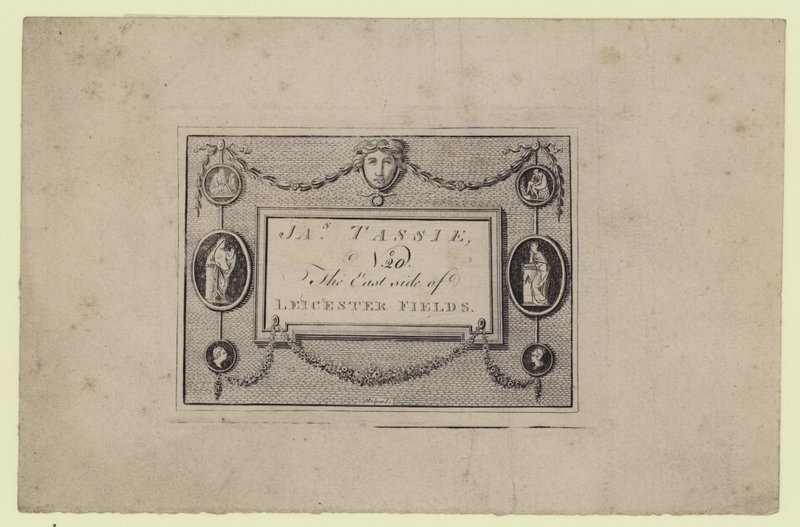 Gem and Seal Modeller, James Tassie, handelskort af English School