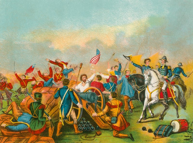 General Jackson i slaget ved New Orleans af English School