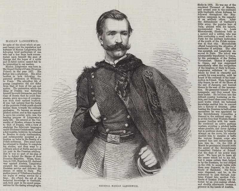 General Marian Langiewicz (gravering) af English School
