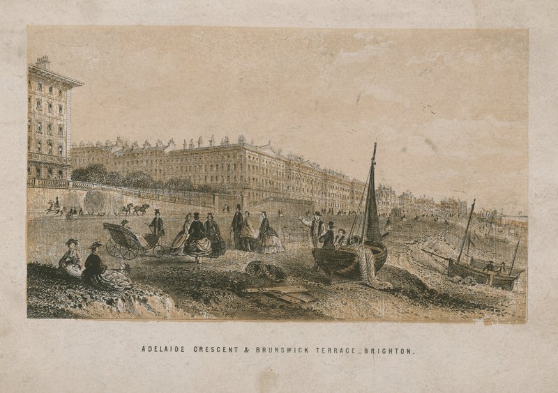Generel udsigt over Adelaide Crescent og Brunswick Terrace af English School