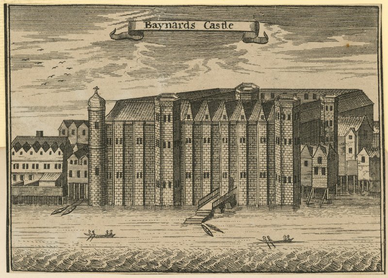 Generel udsigt over Baynards Castle af English School