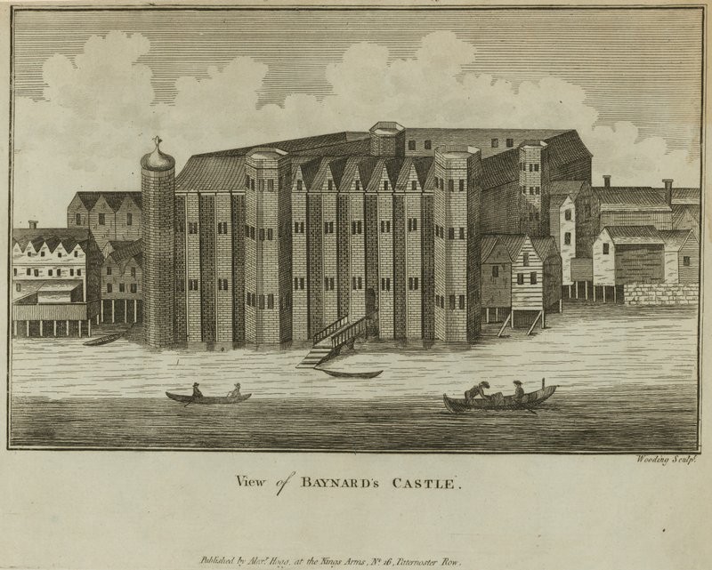 Generel udsigt over Baynards Castle af English School