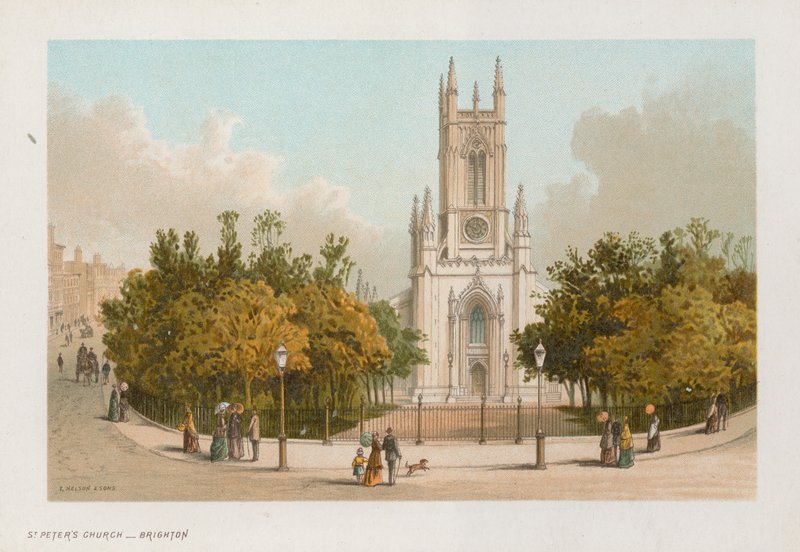 Generelt billede af St Peters Church i Brighton af English School