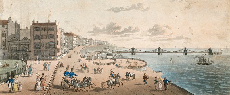 Generelt billede af mennesker på strandpromenaden i Brighton af English School