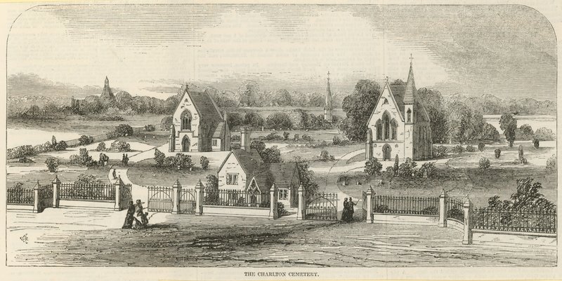 Generel udsigt over Charlton Cemetery af English School