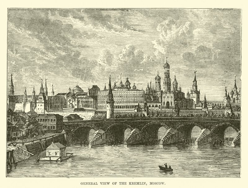 General view of the Kremlin, Moscow  af English School