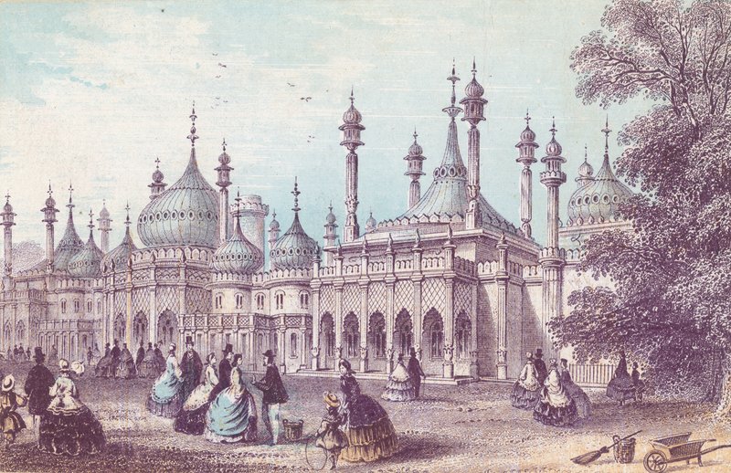 Generelt billede af Royal Pavilion i Brighton af English School