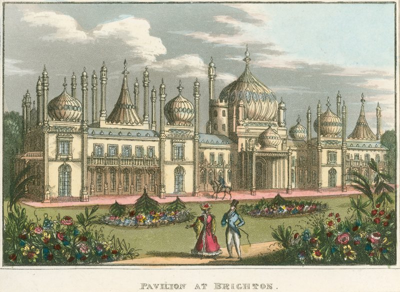 Generelt billede af Royal Pavilion i Brighton af English School