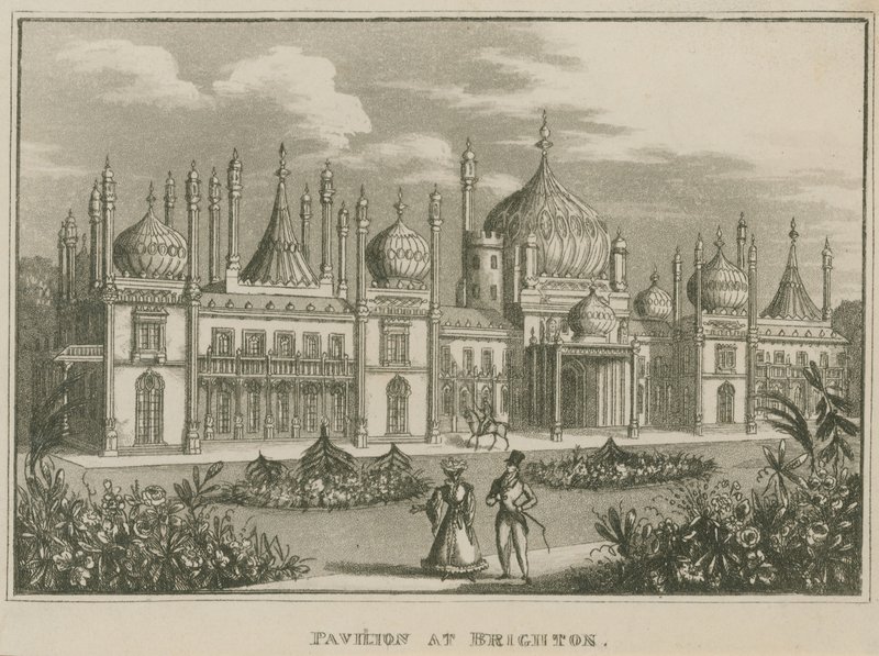 Generelt billede af Royal Pavilion i Brighton af English School