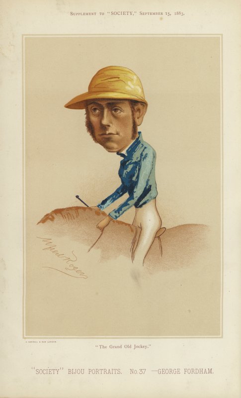 George Fordham, jockey (farve litho) af English School