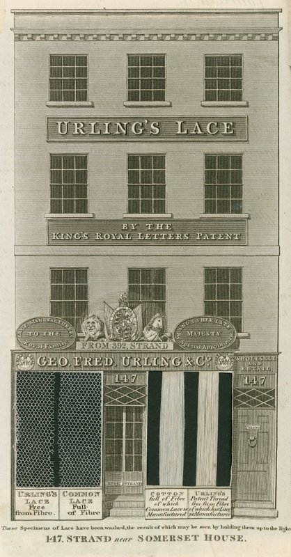 George Frederick Urling & Co, blonde sælgere, 147 Strand, nær Somerset House, London af English School