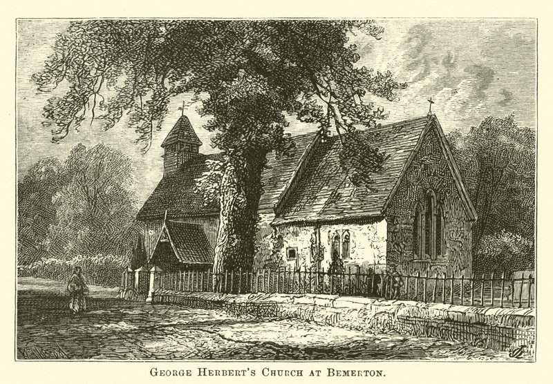George Herberts Church at Bemerton  af English School