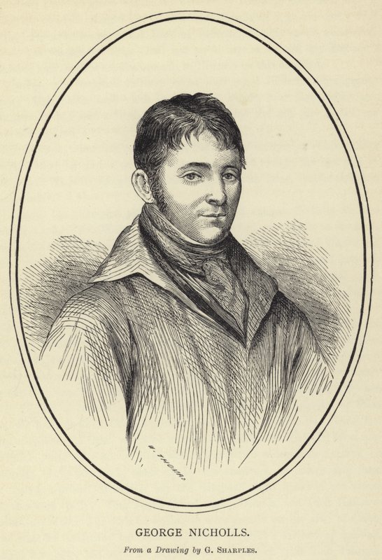 George Nicholls, fra en tegning af G Sharples af English School