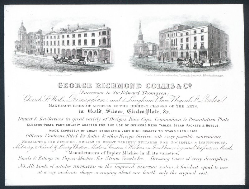 George Richmond Collis & Co, handelskort af English School