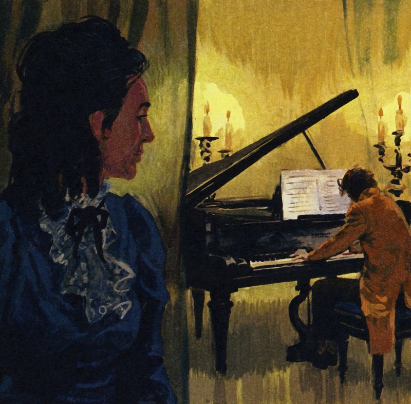 George Sand tog Chopin med til et hus i Nohant, hvor han fortsatte med at komponere af English School