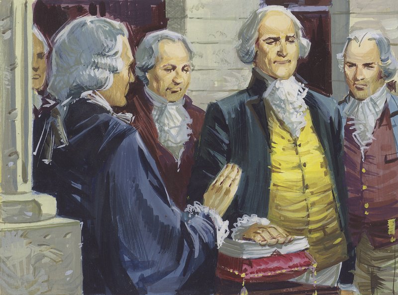 George Washington bliver taget i ed som USA