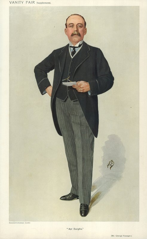 George Younger, Ayr Burghs, 6. januar 1910, Vanity Fair tegnefilm af English School