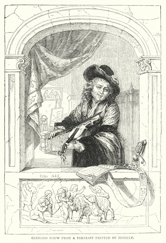 Gerhard Douw fra et portræt malet af ham selv (gravering) af English School