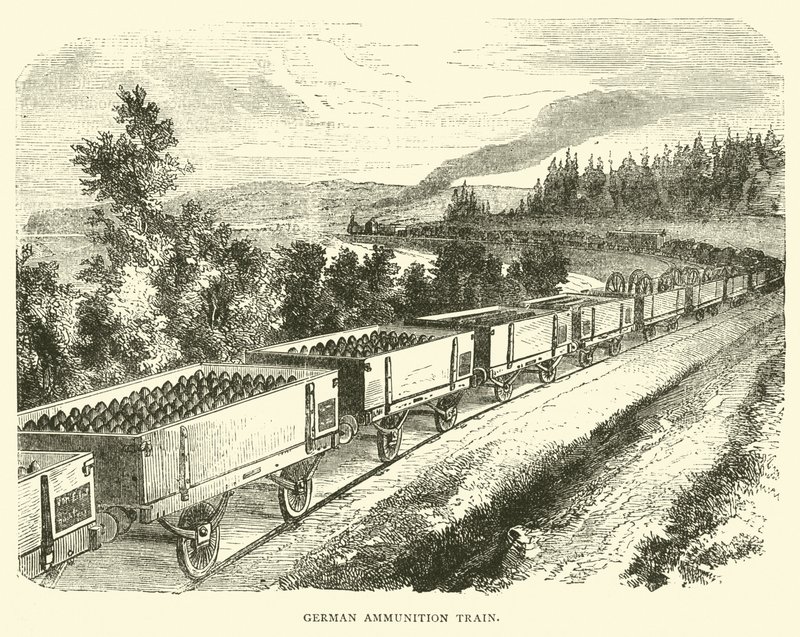 Tysk ammunitionstog, september 1870 af English School