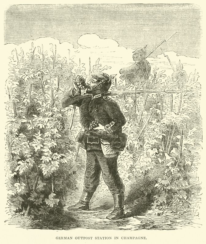 Tysk forpoststation i Champagne, september 1870 af English School