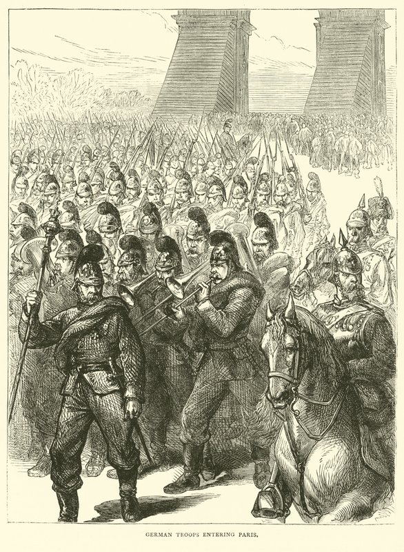 Tyske tropper indtog Paris, marts 1871 af English School