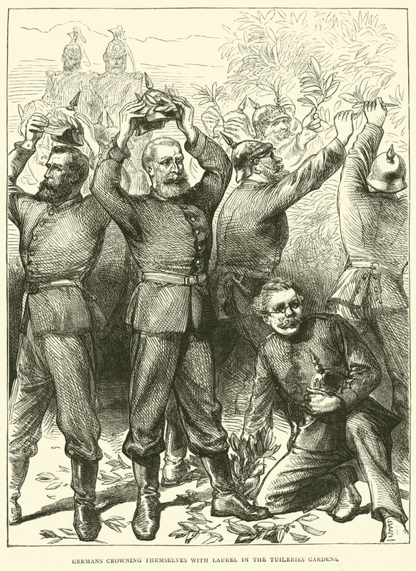 Tyskere kronede sig selv med Laurel i Tuilerierne, marts 1871 af English School