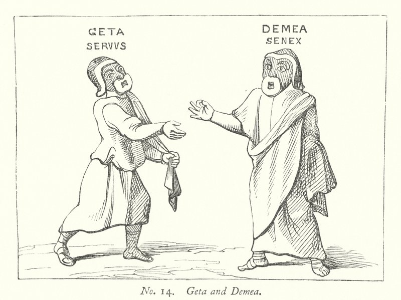 Geta og DeMea (gravering) af English School