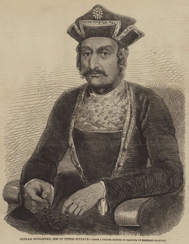 Ghulam Muhammad, Søn af Tippoo Sultan (gravering) af English School