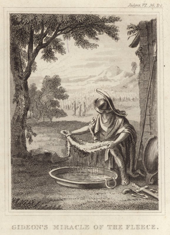Gideons Mirakel af Fleece af English School