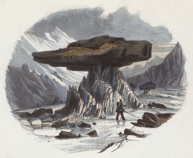 Glacier borde (farvet gravering) af English School