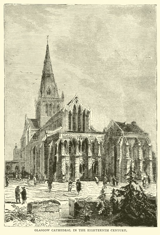 Glasgow Cathedral i det attende århundrede af English School
