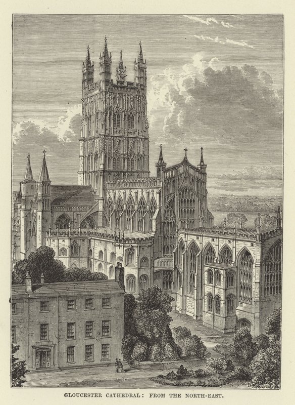 Gloucester Cathedral, fra nordøst af English School