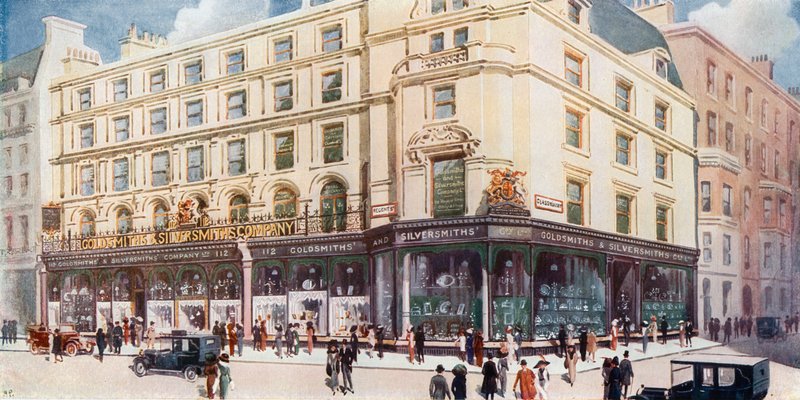 Goldsmiths & Silversmiths Company Ltd, på 112 Regent Street af English School