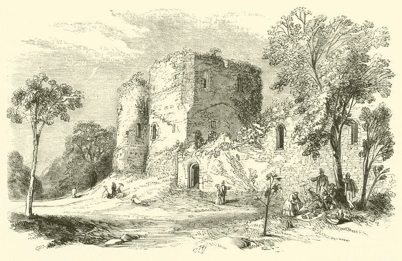 Goodrich Castle (gravering) af English School