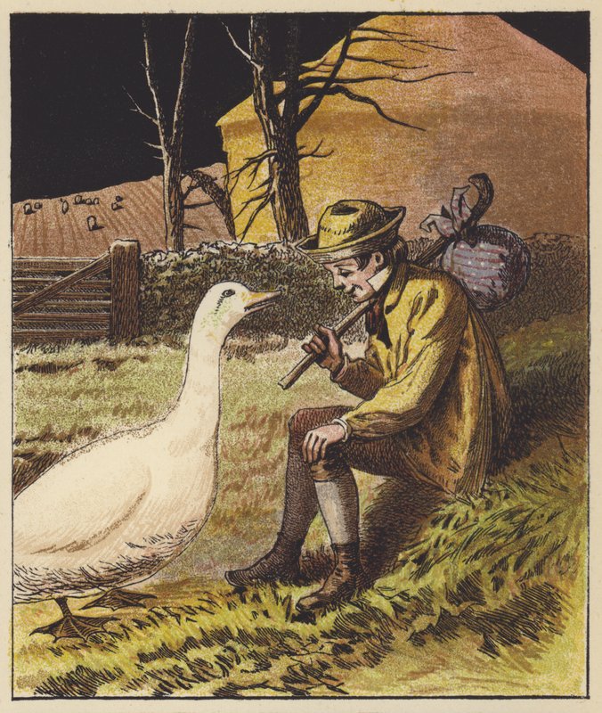 Goosey, Goosey, Gander (farve litho) af English School