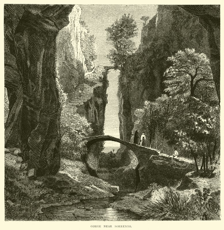 Gorge nær Sorrento af English School