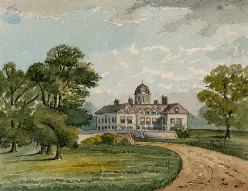 Goring House, senere Arlington House, på stedet for Buckingham Palace (wc på papir) af English School